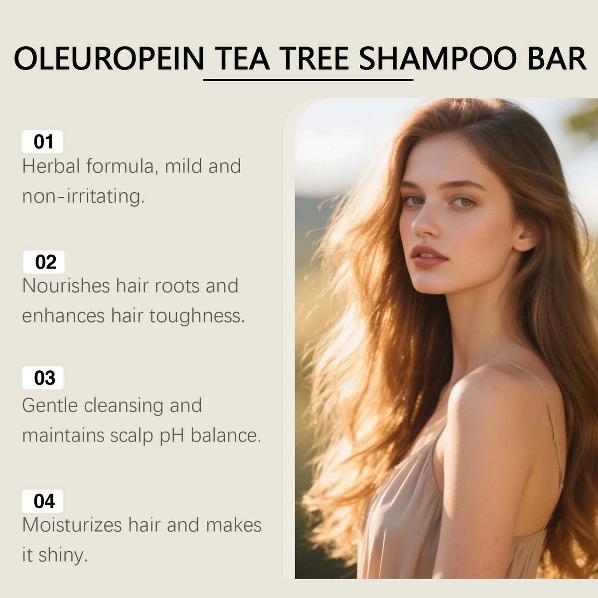 HOEGOA Oleuropein & Tea Tree Dandruff Removal Shampoo Bar