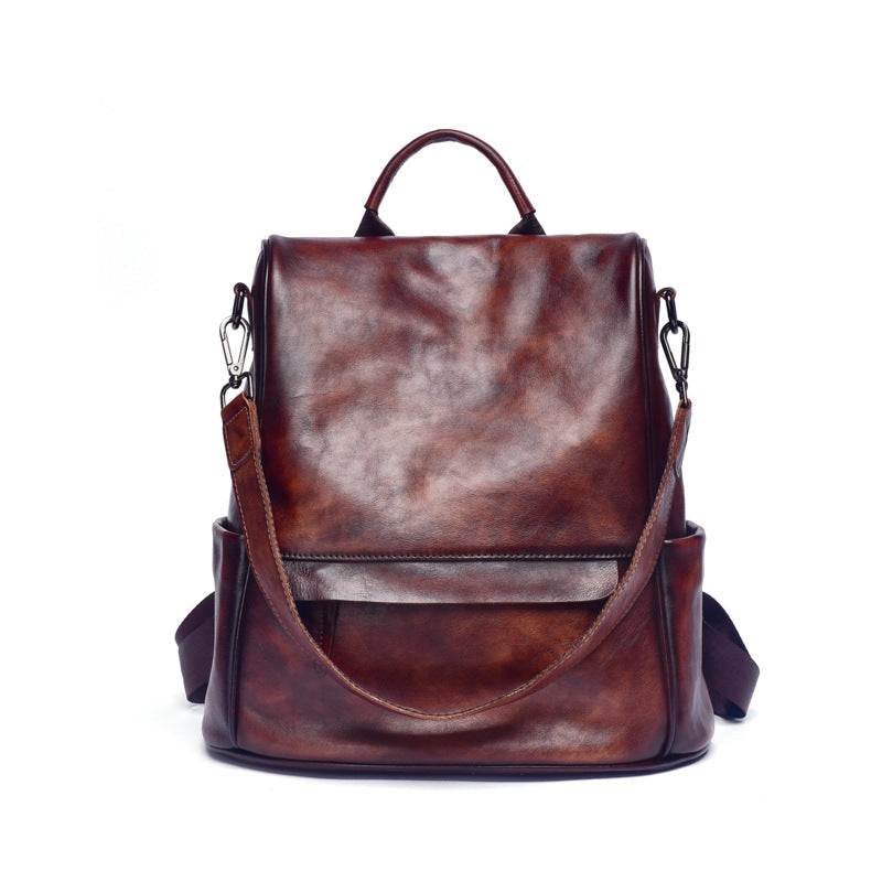 Soft Full-Grain Cowhide Travel Backpack