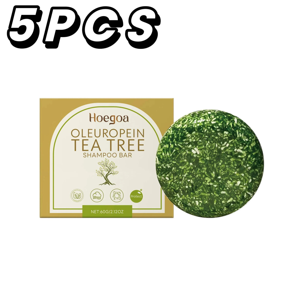 HOEGOA Oleuropein & Tea Tree Dandruff Removal Shampoo Bar