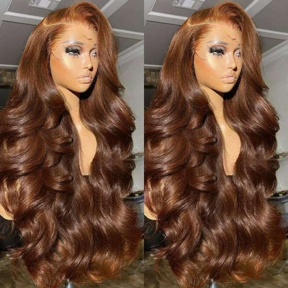 Chocolate Brown 13x4 Lace Front Human Hair Wig