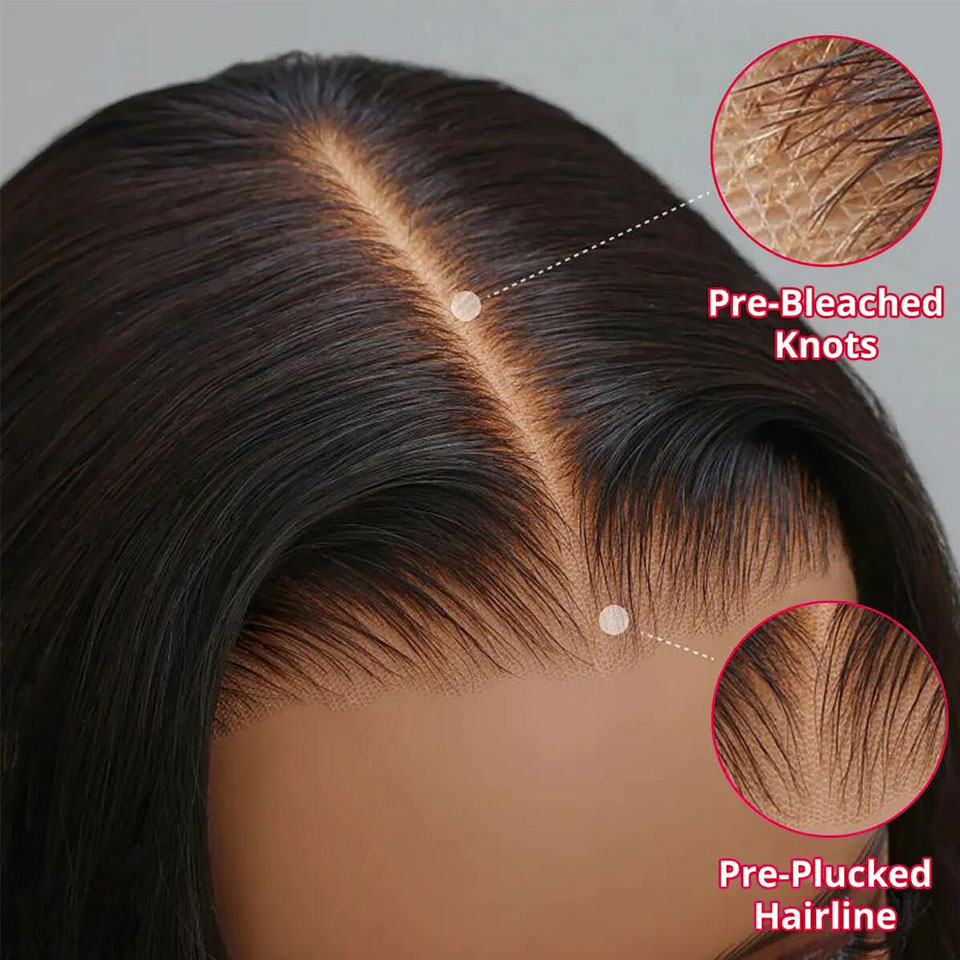 4x4 Lace Closure Wig 10-26 Inch - Natural Black Straight