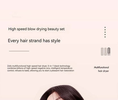 1300W Ionic Hair Dryer with Cool Shot shown in black with a multifunctional design and styling nozzle