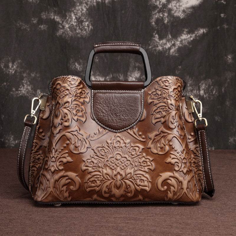 Red Cowhide Leather Doctor Bag