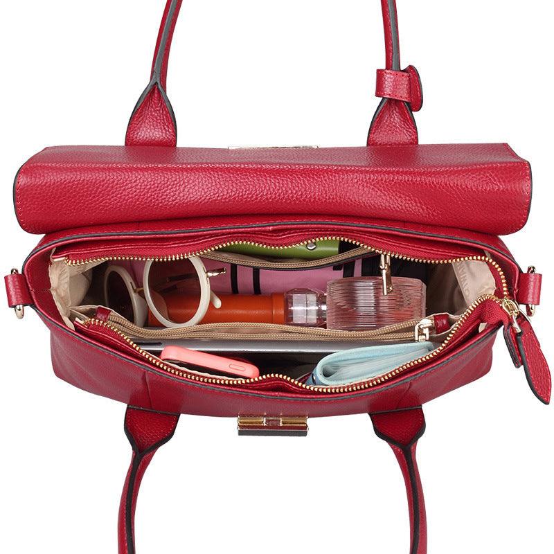 Full-Grain Cowhide Three-Way Shoulder Bag