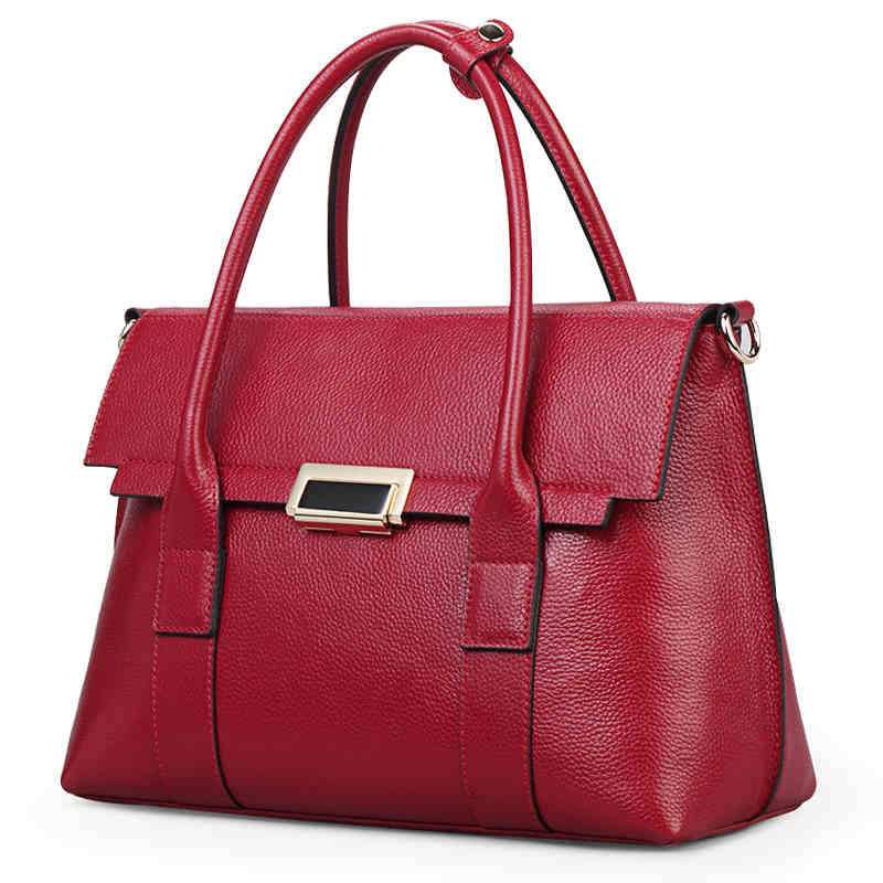 Full-Grain Cowhide Three-Way Shoulder Bag