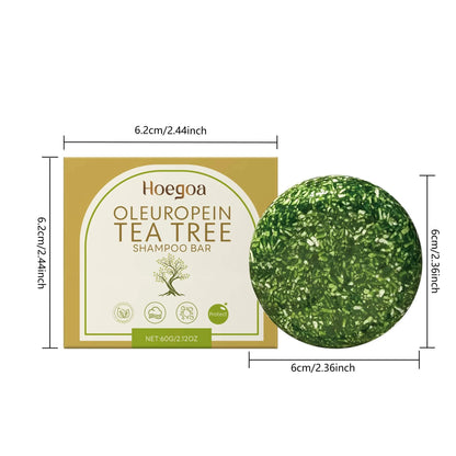HOEGOA Oleuropein &amp; Tea Tree Dandruff Removal Shampoo Bar