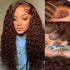 4x4 Lace Closure Wig 26 Inch - Chocolate Brown Water Wave