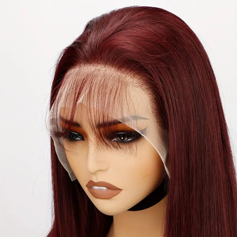 13x4 HD Lace Front Wig 8-16 Inch - Reddish Brown Straight