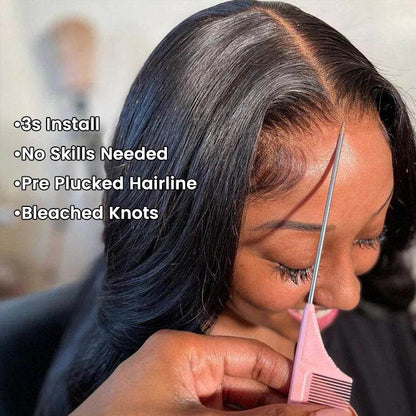 4x7 Lace Closure Natural Color Human Hair Wig
