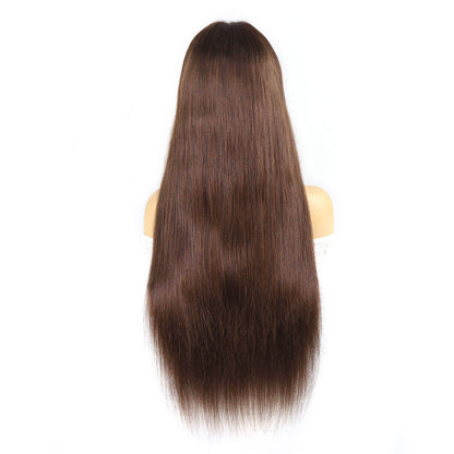4x4 Lace Closure Wig 16-24 Inch - Chocolate Brown Straight