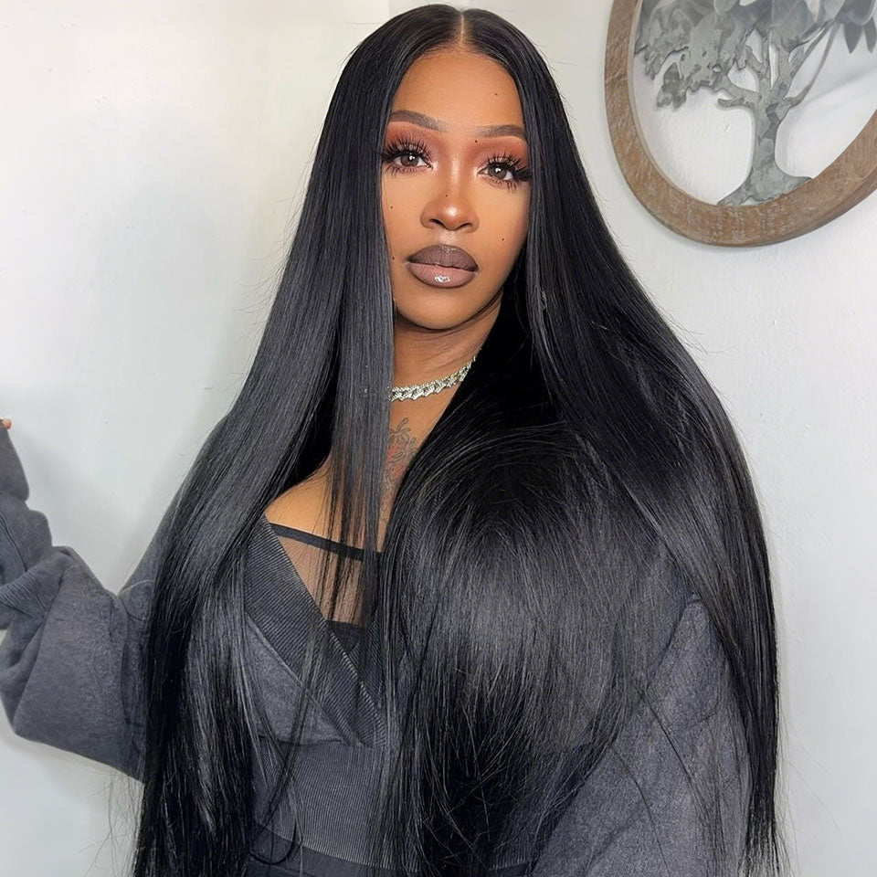 4x4 Lace Closure Wig 10-26 Inch - Natural Black Straight