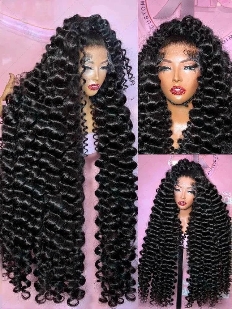 13x6 HD 38-42 Inch Loose Deep Wave Curly 