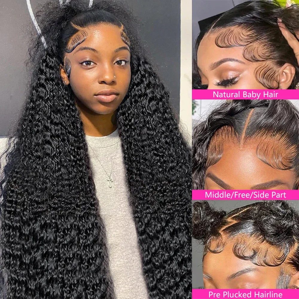 44 inch curly lace frontal wig