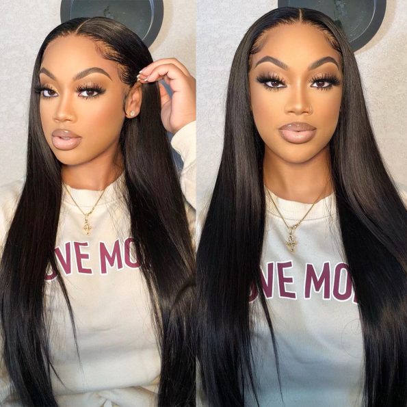 4x4 Lace Closure Wig 10-26 Inch - Natural Black Straight