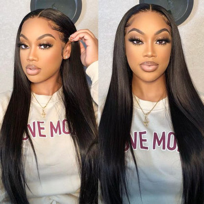 4x4 Lace Closure Wig 10-26 Inch - Natural Black Straight