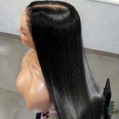 40 Inch Bone Straight Lace Frontal Human Hair Wig