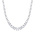 Diamonfire tennis necklace in sterling silver with graduated clear cubic zirconia stones in a continuous line