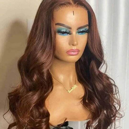 4x4 Lace Closure Brown Body Human Hair Wig
