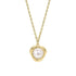 Elements Gold Pearl Necklace in 9ct yellow gold with a single white pearl in a rounded petal-shaped setting