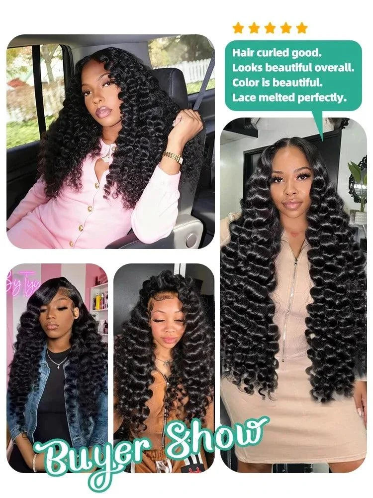 13x6 HD 38-42 Inch Loose Deep Wave Curly 